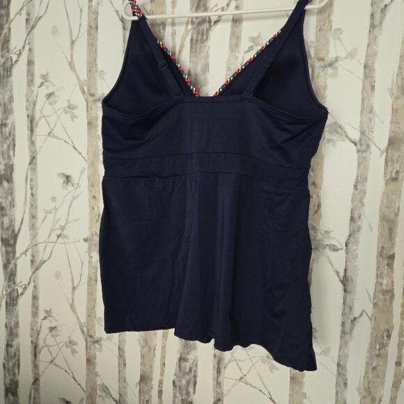 Lane Bryant Swim By Cacique V-Neck Rainbow Detail Ruffle Bathing Suit Top Size22 - Picture 7 of 7